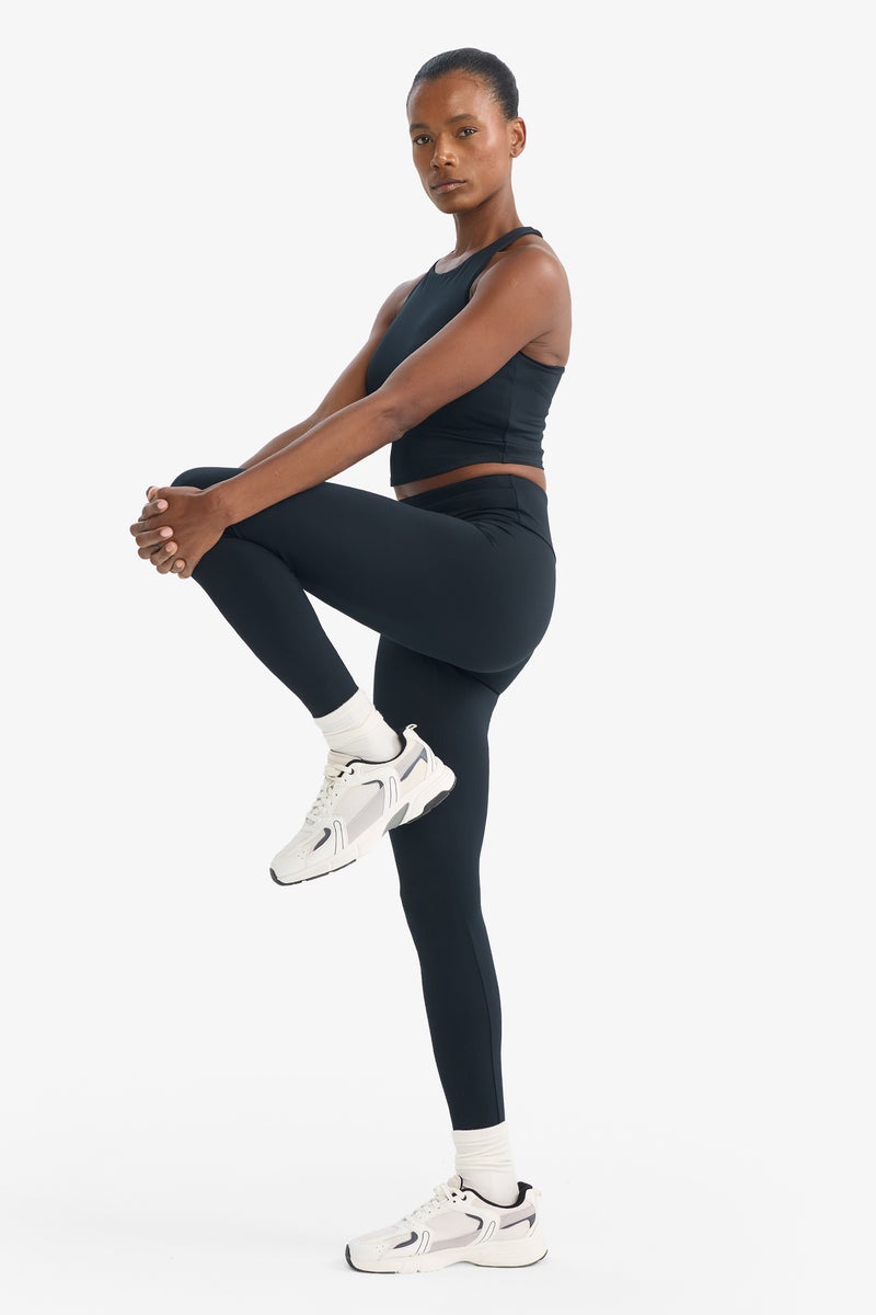 DeFacto Black Woman High Waist Ankle Length Leggings Casual - Image 3